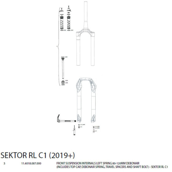 ROCKSHOX Sektor RL Manual Shock absorber