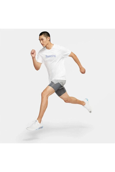 Erkek Beyaz Running T-shirt