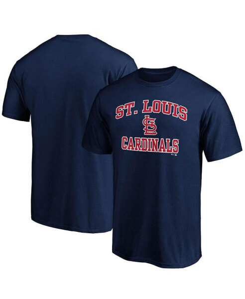 Men's Navy St. Louis Cardinals Heart Soul T-Shirt