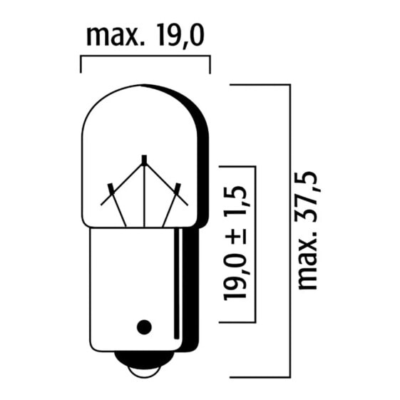 FLOSSER BAU15S T16 12V 10W indicator ligth bulb