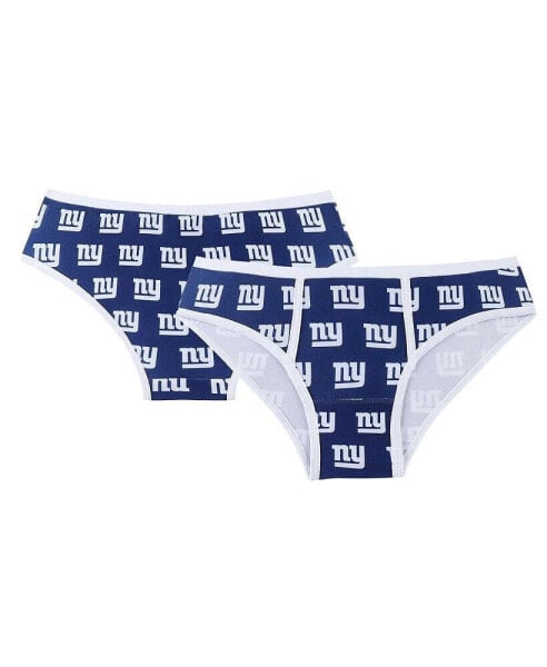 Women's Royal New York Giants Gauge Allover Print Knit Panties