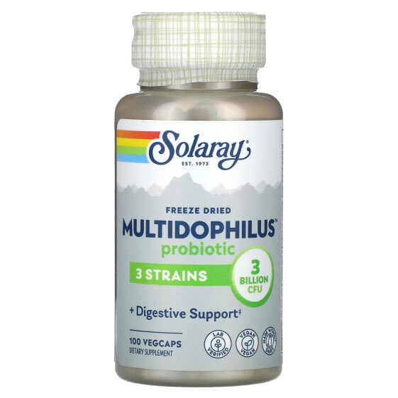 Пробиотик Solaray Freeze Dried Multidophilus, 3 миллиарда КОЕ, 180 VegCaps