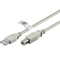 Кабель USB 2.0 Hi-Speed с USB-сертификатом Goobay Wentronic - серый - 5 м - USB A - USB B - USB 2.0 - 480 Mбит/с - серый