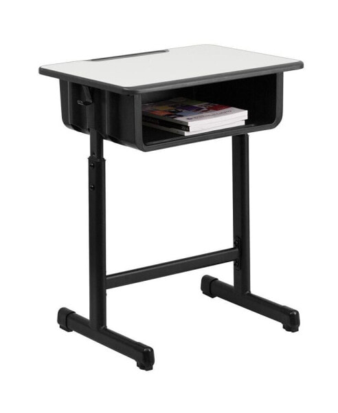 Student Desk With Top And Adjustable Height Pedestal Frame