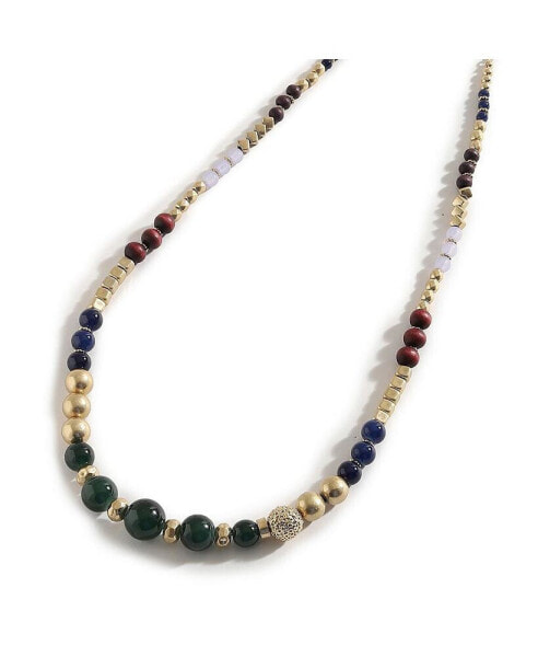 SOHI women's Block Beaded Necklace