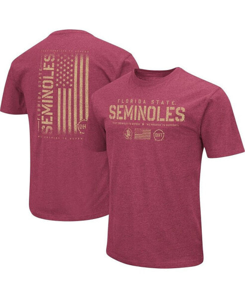 Men's Garnet Florida State Seminoles OHT Military-Inspired Appreciation Flag 2.0 T-shirt