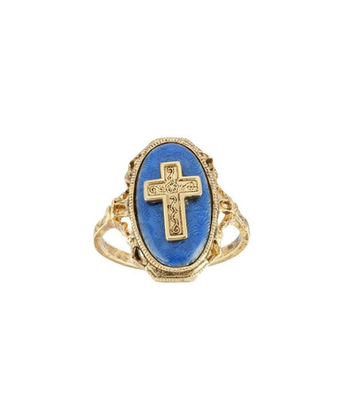 Enamel Cross Ring