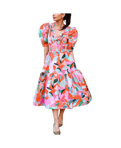 Платье Jessie Zhao New York Ramona Watermelon средней длины смокинг