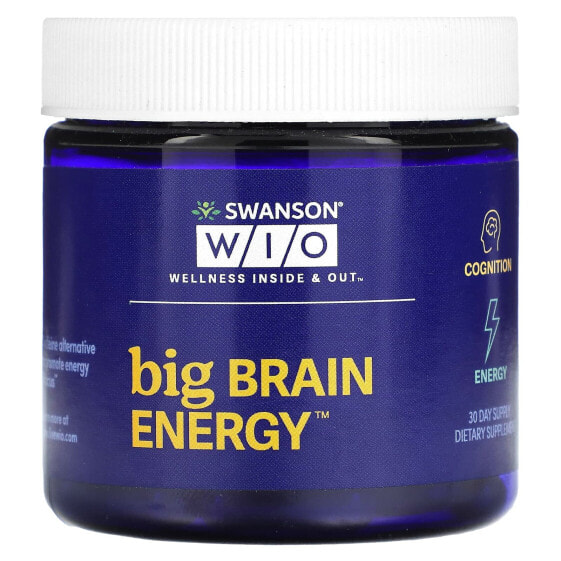 Энергетик в капсулах Swanson WIO Big Brain Energy, 30 капсул