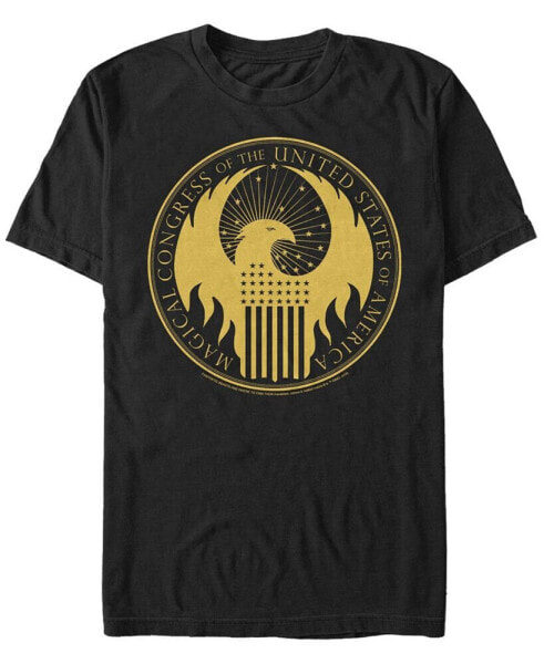 Men's Fantastic Beasts and Where to Find Them Magical Congress Emblem Short Sleeve T-shirt