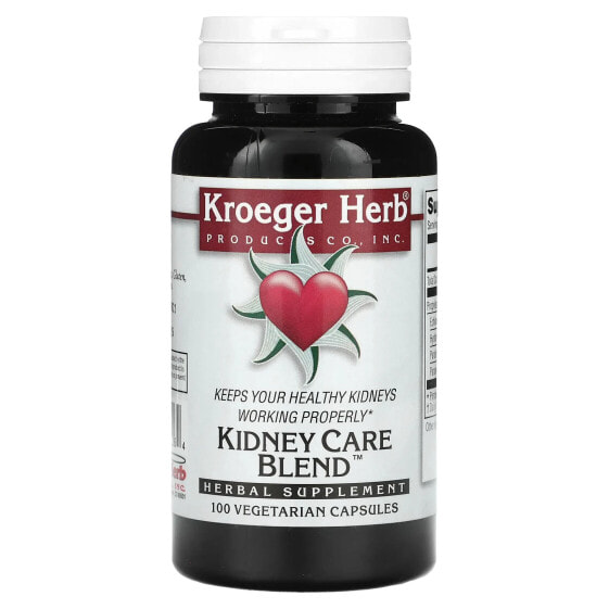 Витаминно-травяной препарат Kroeger Herb Co Kidney Care Blend, 100 вегетарианских капсул