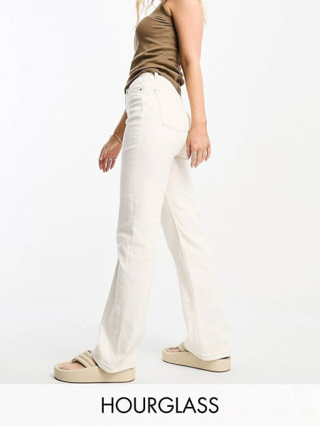 ASOS DESIGN Hourglass easy straight jeans in off white