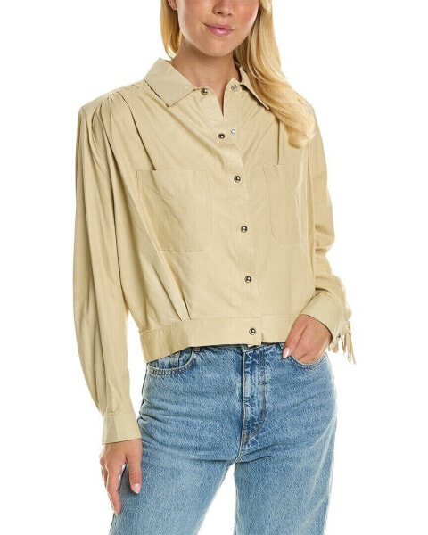 Iro Karana Leather Shirt Women's Beige 40