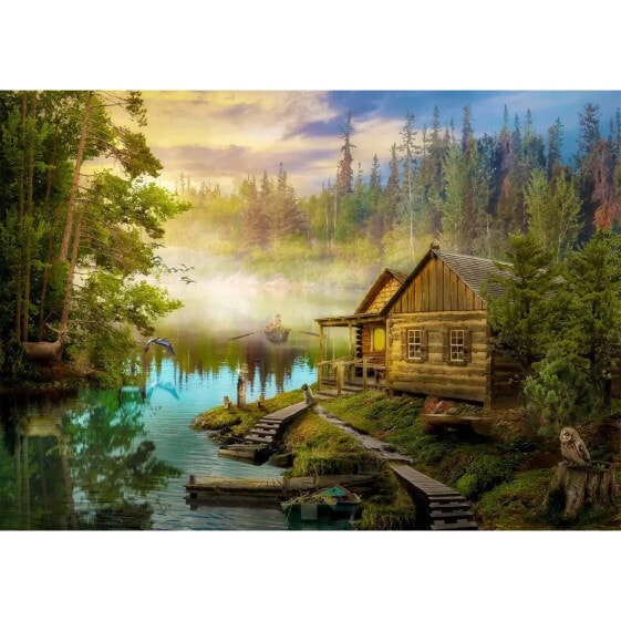 Детский пазл Enjoy Puzzle Eine Blockhütte am Fluss 1000 элементов