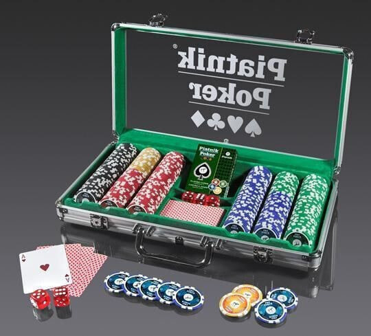 Игра для компаний Piatnik Poker в алюминиевом кейсе - 300 фишек 14 г (77968)