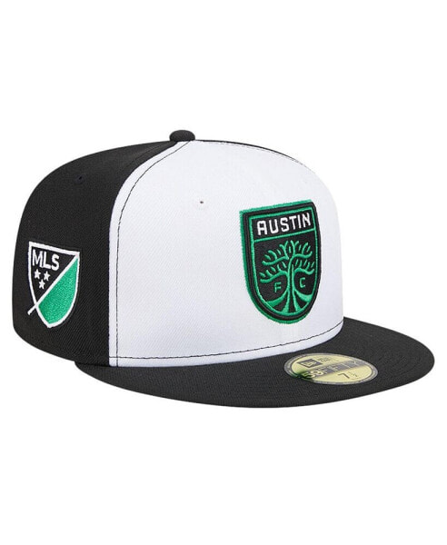 Men's White, Black Austin FC 2024 Kick Off Collection 59FIFTY Fitted Hat