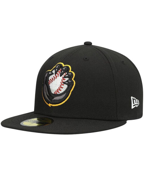 Men's Black Quad Cities River Bandits Authentic Collection Road 59FIFTY Fitted Hat