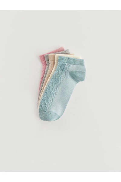 LCW DREAM Kendinden Desenli Kadın Patik Çorap 5'li Paket