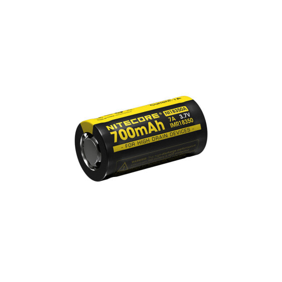 Nitecore IMR18350 - Аккумулятор - 3.7 V - 1 шт - 700 mAh - Черно-желтый