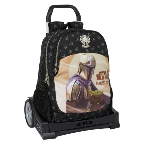 School Rucksack with Wheels The Mandalorian This is the way Black 32 x 44 x 16 cm