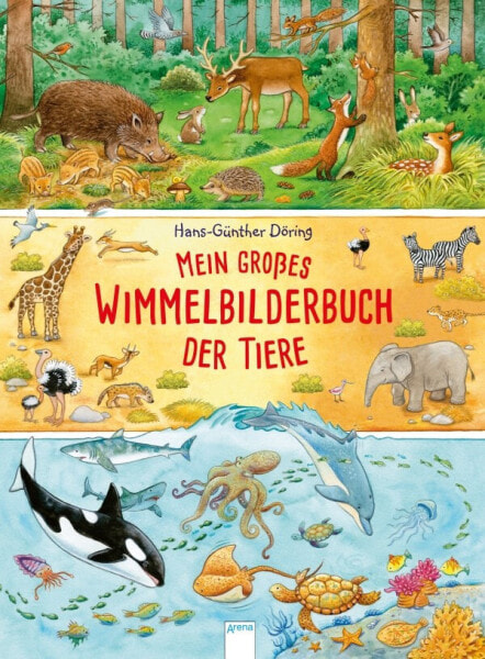 Книга обучающая Arena Verlag Моя большая книга животных