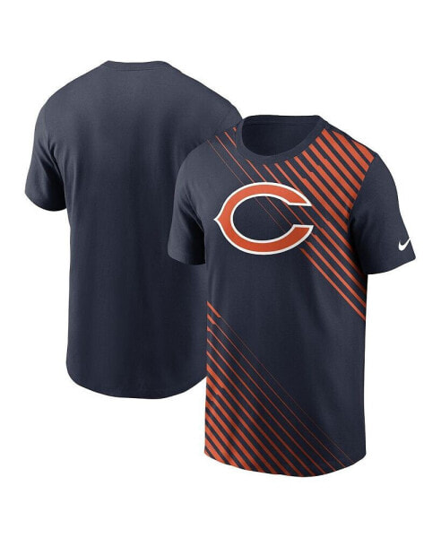 Men's Navy Chicago Bears Yard Line Fashion Asbury T-shirt