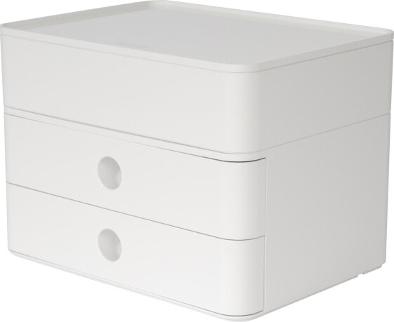 HAN 1100-12, Plastic, White, 2 drawer(s), 260 mm, 19.5 cm, 190 mm