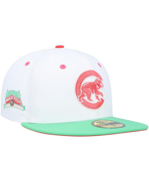 Men's White, Green Chicago Cubs Watermelon Lolli 59Fifty Fitted Hat