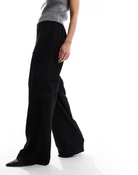 Nobody's Child Carrie cargo trouser in black