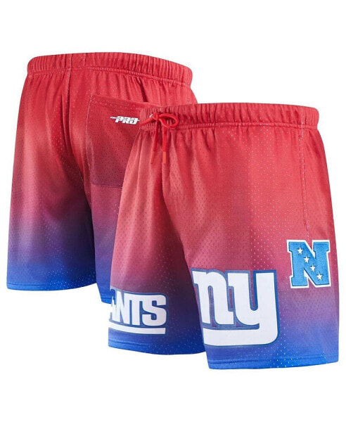 Men's Royal, Red New York Giants Ombre Mesh Shorts