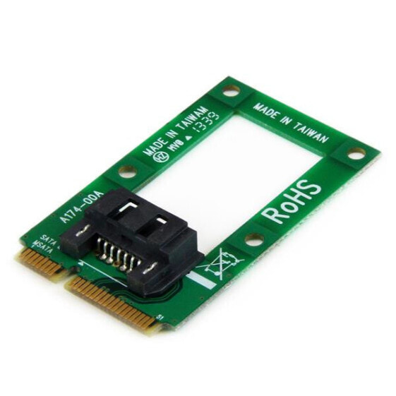 StarTech.com SATA Drive to mSATA Host Adapter for 2.5in / 3.5in SATA Drives - mSATA - SATA - Green - 6 Gbit/s - 5 - 50 °C - -25 - 70 °C