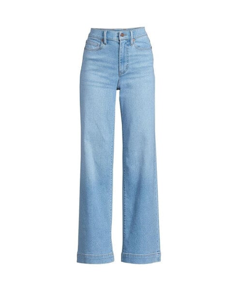 Women's Tall Recover High Rise Wide Leg Blue Jeans