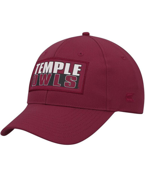 Men's Cherry Temple Owls Positraction Snapback Hat