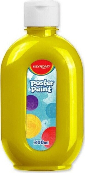 Keyroad Farba plakatowa KEYROAD, 300ml, butelka, żółta