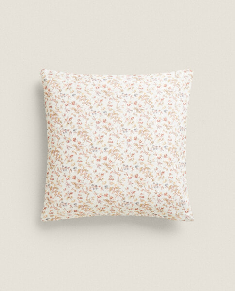 Floral print cushion cover