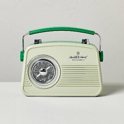 Retro Portable AM/FM Bluetooth Radio Tonal Green - Hearth & Hand™ with Magnolia