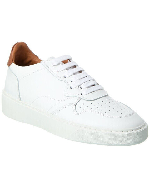 Aquatalia Dimitri Weatherproof Leather Sneaker Men's White 9.5