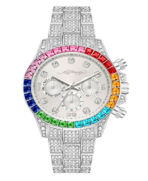 Часы и аксессуары Ed Hardy женские кварцевые серебристо-тонированный сплав браслетный часы 40 мм