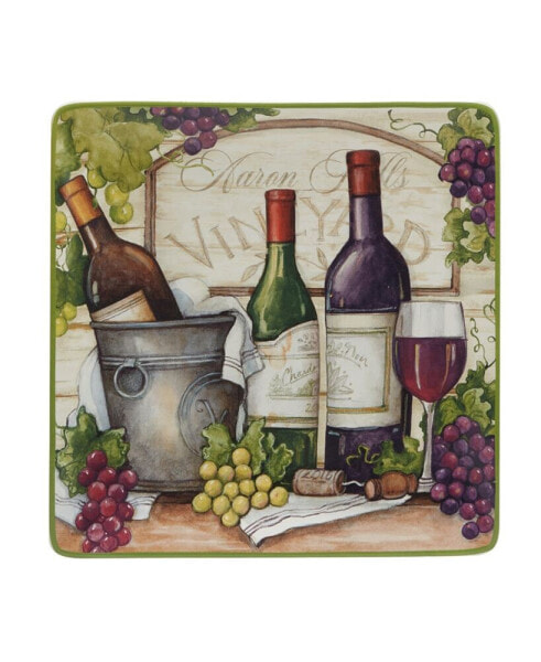 Meadow Brook Vineyard Square Platter 12.5"