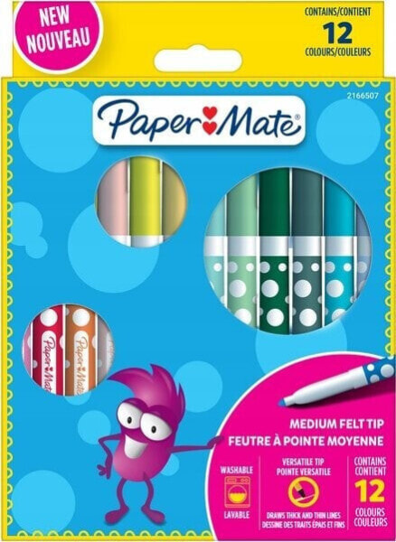 Paper Mate PAPER MATE Filzstifte Kids Colouring Bunt 12er M Blister