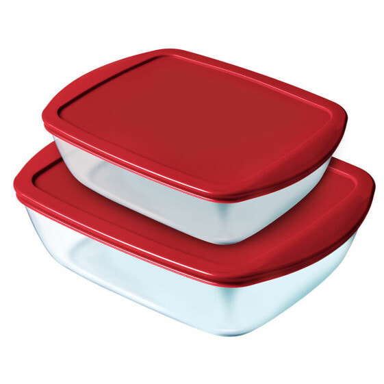 Набор контейнеров для обеда Pyrex Cook & Store Crystal Red (2 шт)