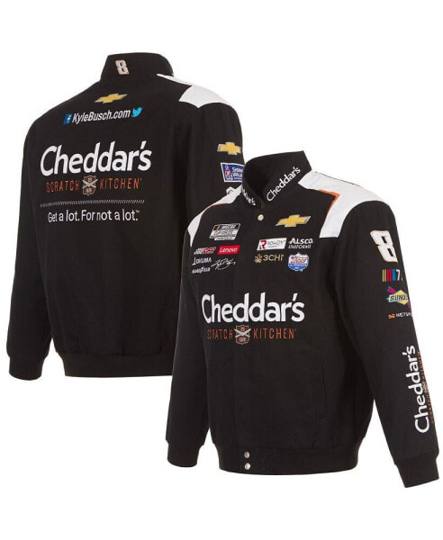 Куртка мужская JH Design черная Kyle Busch Cheddar's Twill Uniform Full-Snap