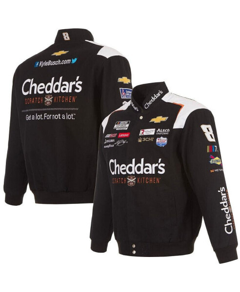 Men's Black Kyle Busch Cheddar's Twill Uniform Full-Snap Jacket