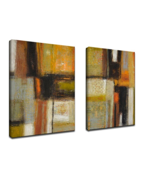 'Down to Earth I/II' 2 Piece Abstract Canvas Wall Art Set, 30x20"