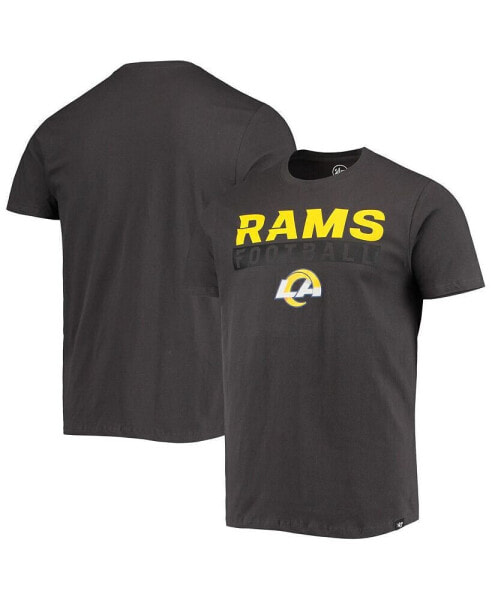 Men's '47 Charcoal Los Angeles Rams Dark Ops Super Rival T-shirt