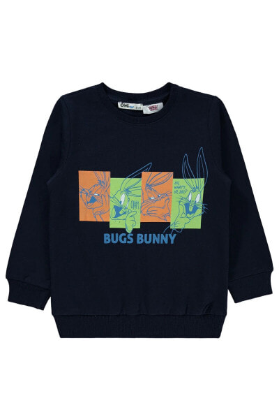 Толстовка для мальчиков Bugs Bunny Erkek Çocuk 2-5 лет Серого цвета