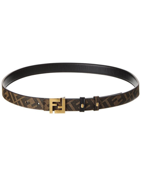 Fendi Squared Ff Reversible Leather Belt Men's