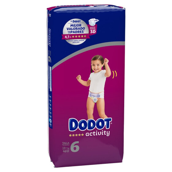 DODOT Activity Size 6 46 Units Diapers