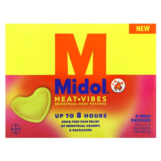 Heat Vibes, Menstrual Heat Patches, 3 Heat Patches