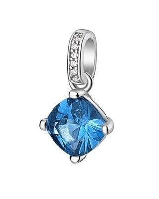 Silver pendant with blue zircon Fancy Freedom Blue FFB15